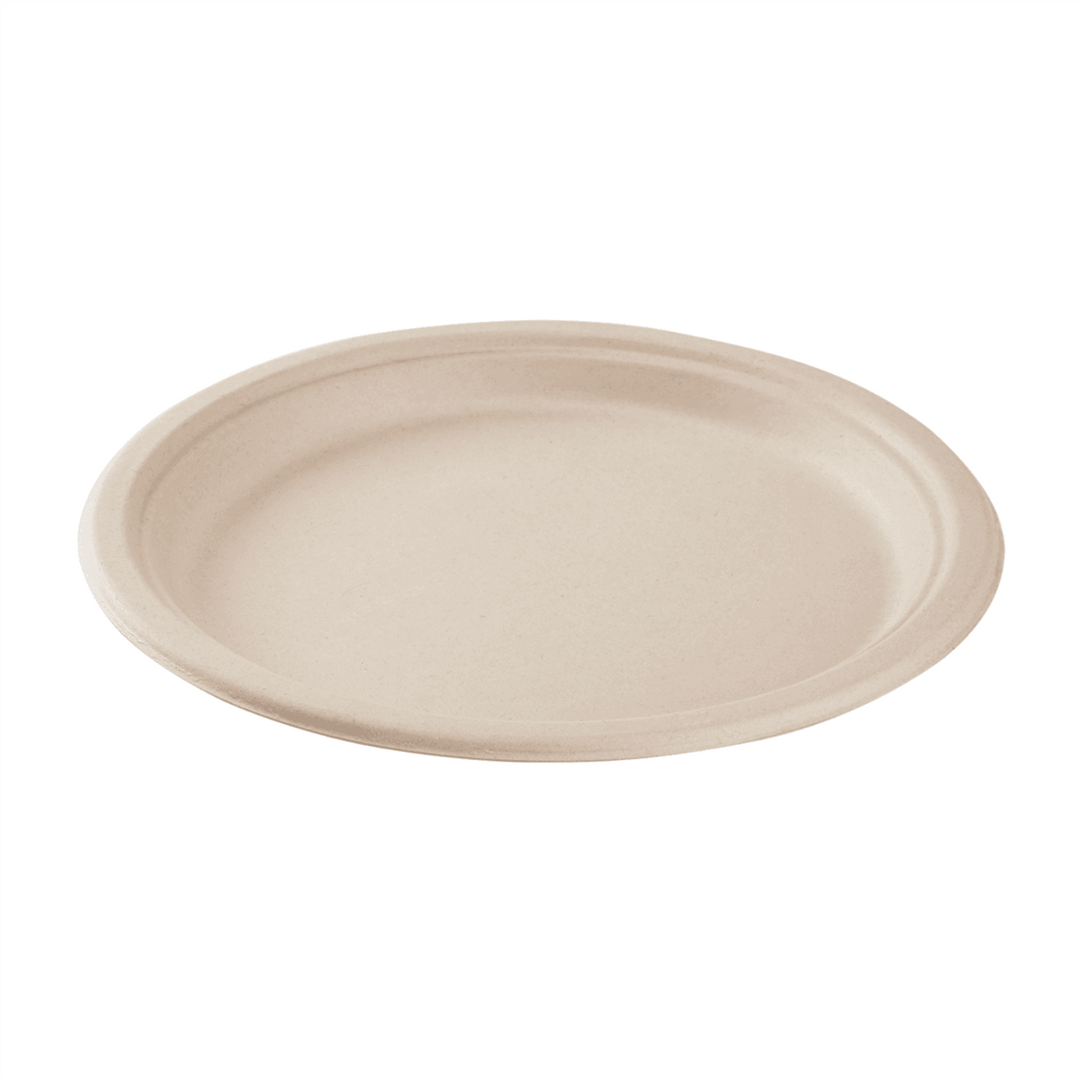 Karat Earth 10'' Molded Fiber Round Plates, PFAS Free, Natural - 500 pcs