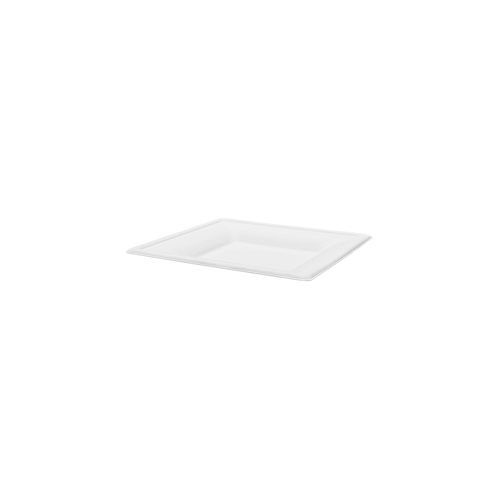 Karat Earth 6”x 6” Molded Fiber  Square Plates, PFAS Free, White - 500 pcs