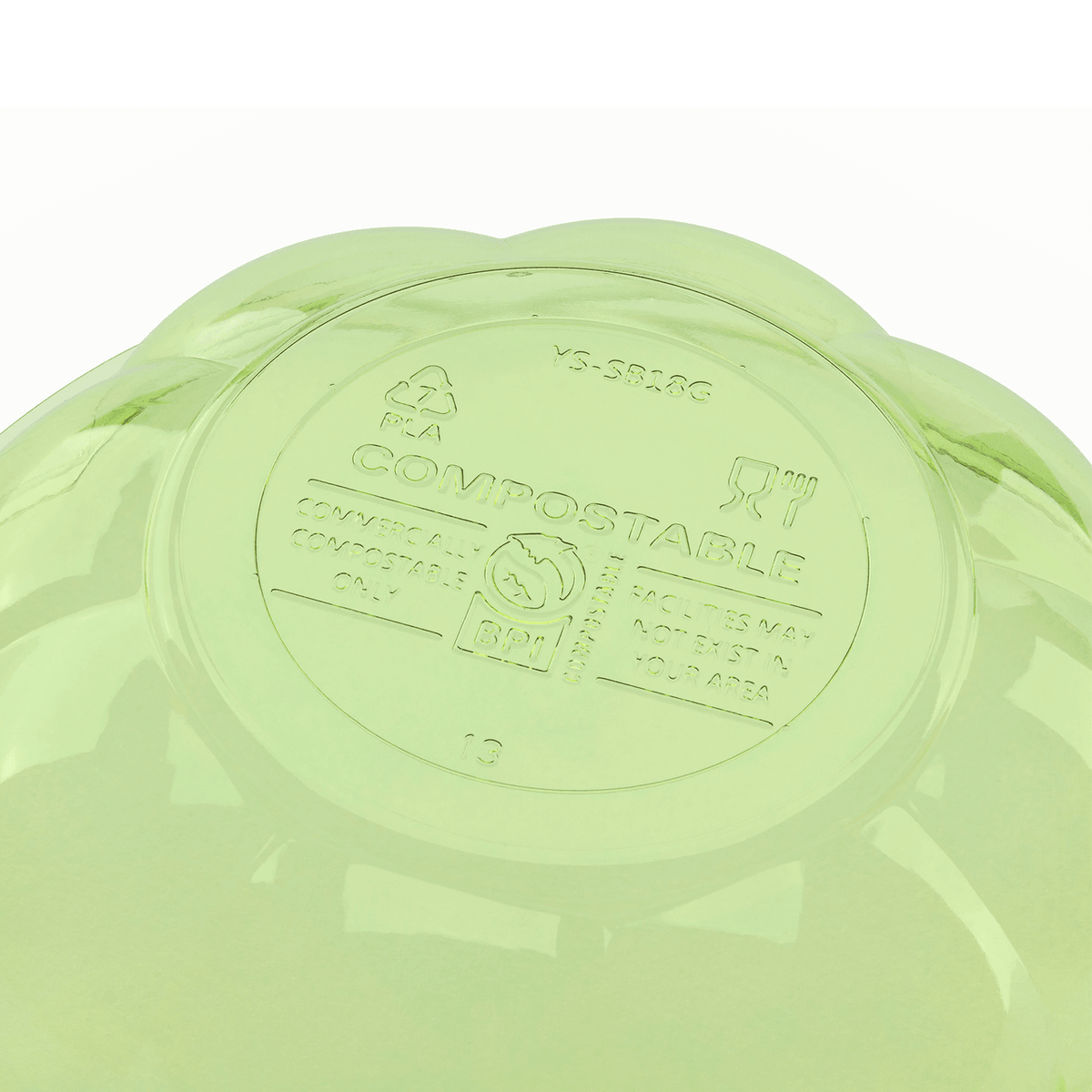Karat Earth PLA 18 oz Salad Container (175 mm), Green - 300 pcs