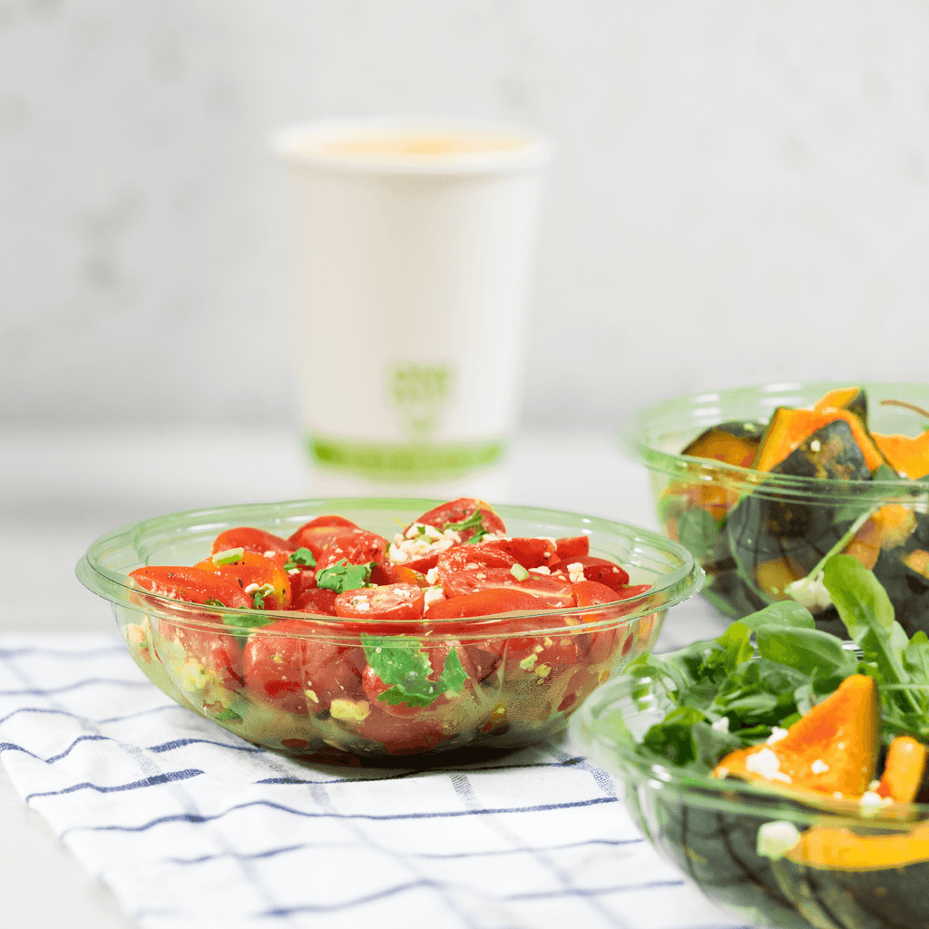 Karat Earth PLA 24 oz Salad Container (175 mm), Green - 300 pcs