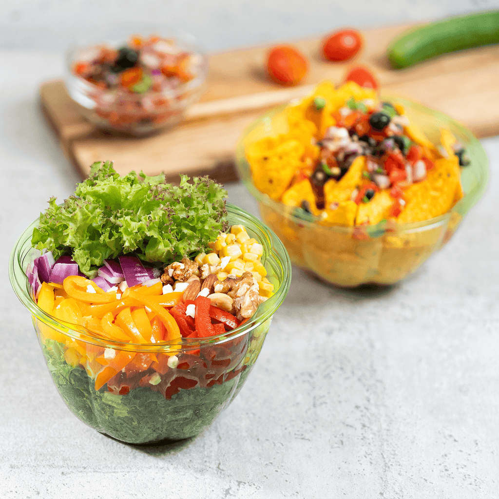 Karat Earth PLA 32 oz Salad Container (175 mm), Green - 300 pcs