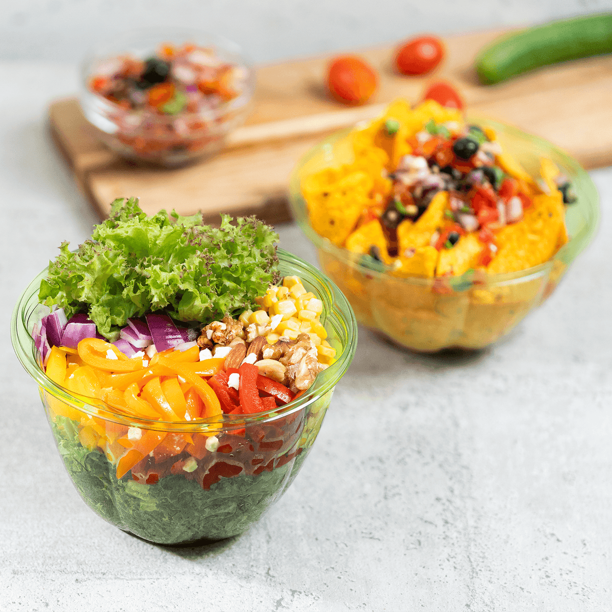 Karat Earth PLA 32 oz Salad Container (175 mm), Green - 300 pcs