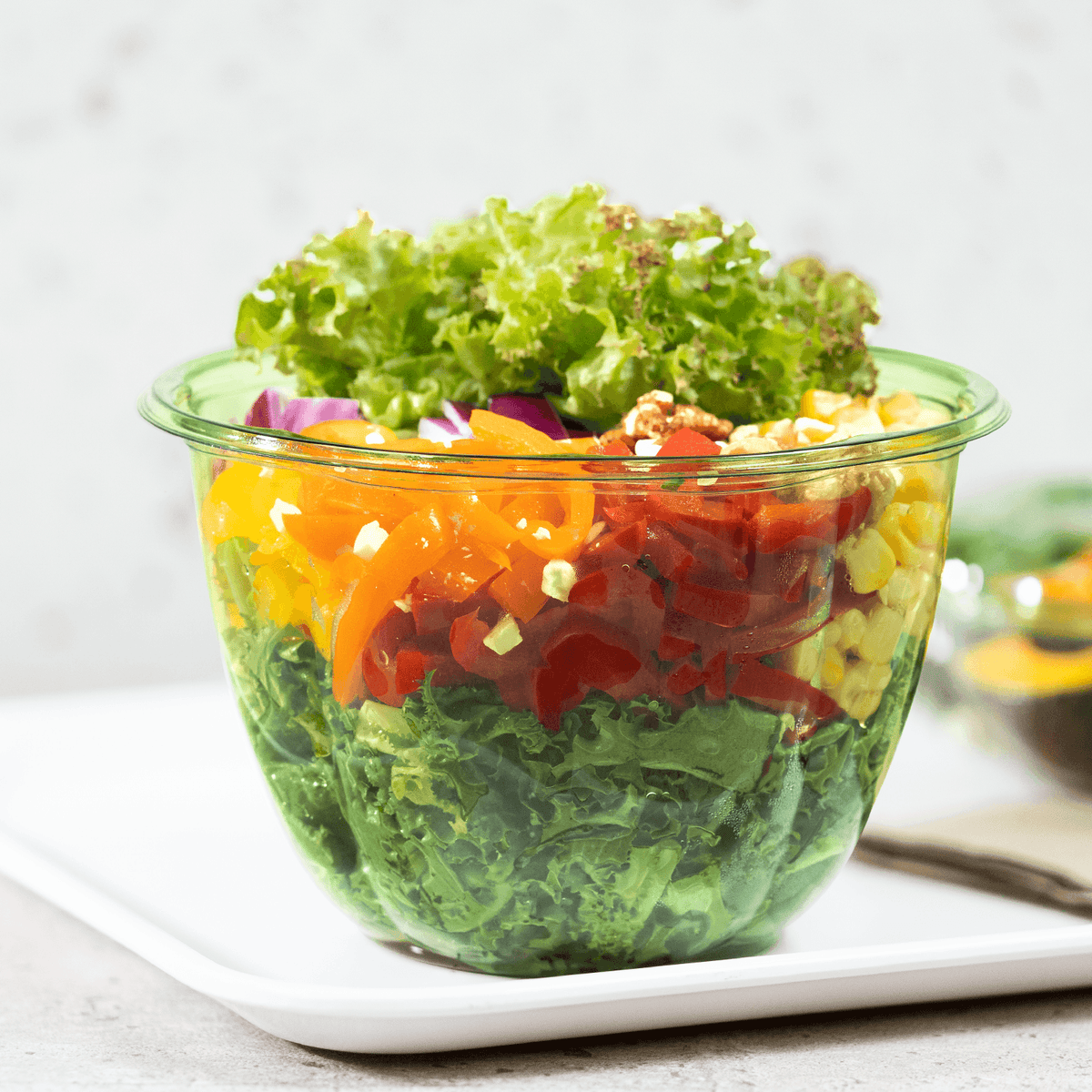 Karat Earth PLA 48 oz Salad Container (175 mm), Green - 300 pcs