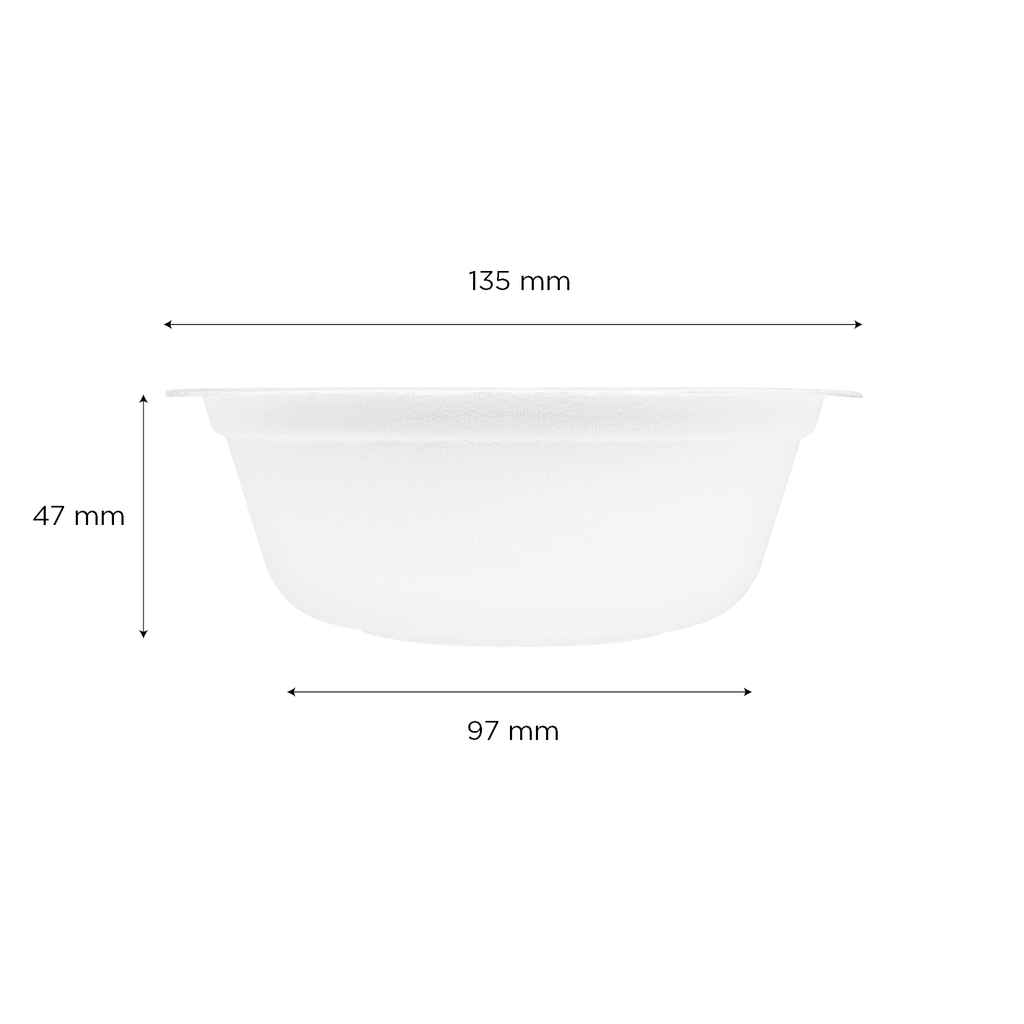 Karat Earth 12oz PFAS Free Eco-Friendly Bagasse Rice Bowl, White - 1,000 pcs