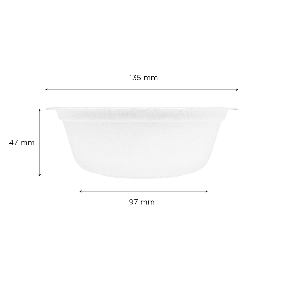 Karat Earth 12oz PFAS Free Eco-Friendly Bagasse Rice Bowl, White - 1,000 pcs