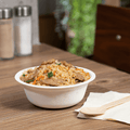 Karat Earth 12oz PFAS Free Eco-Friendly Bagasse Rice Bowl, White - 1,000 pcs