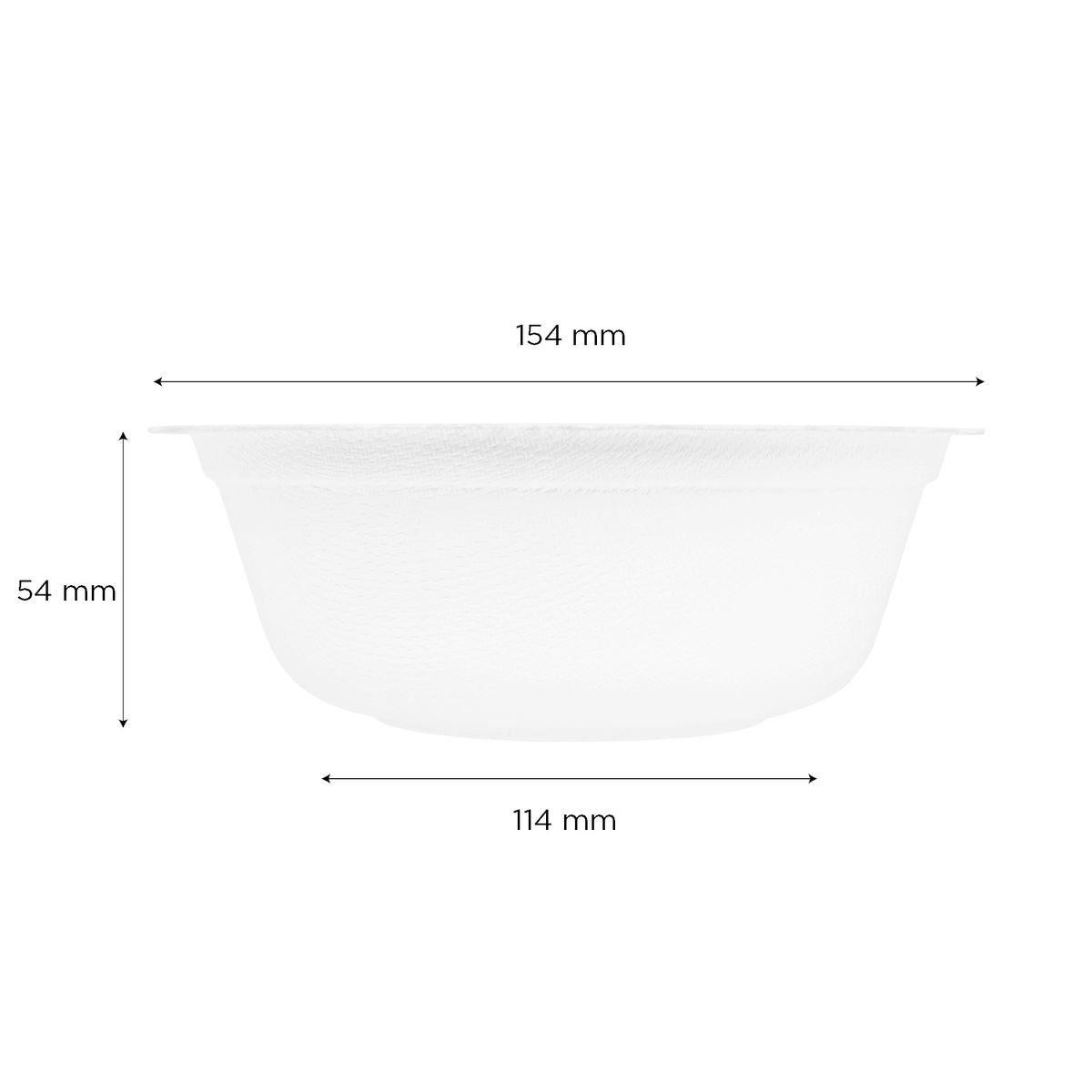 Karat Earth 16oz PFAS Free Eco-Friendly Bagasse Rice Bowl, White - 1,000 pcs