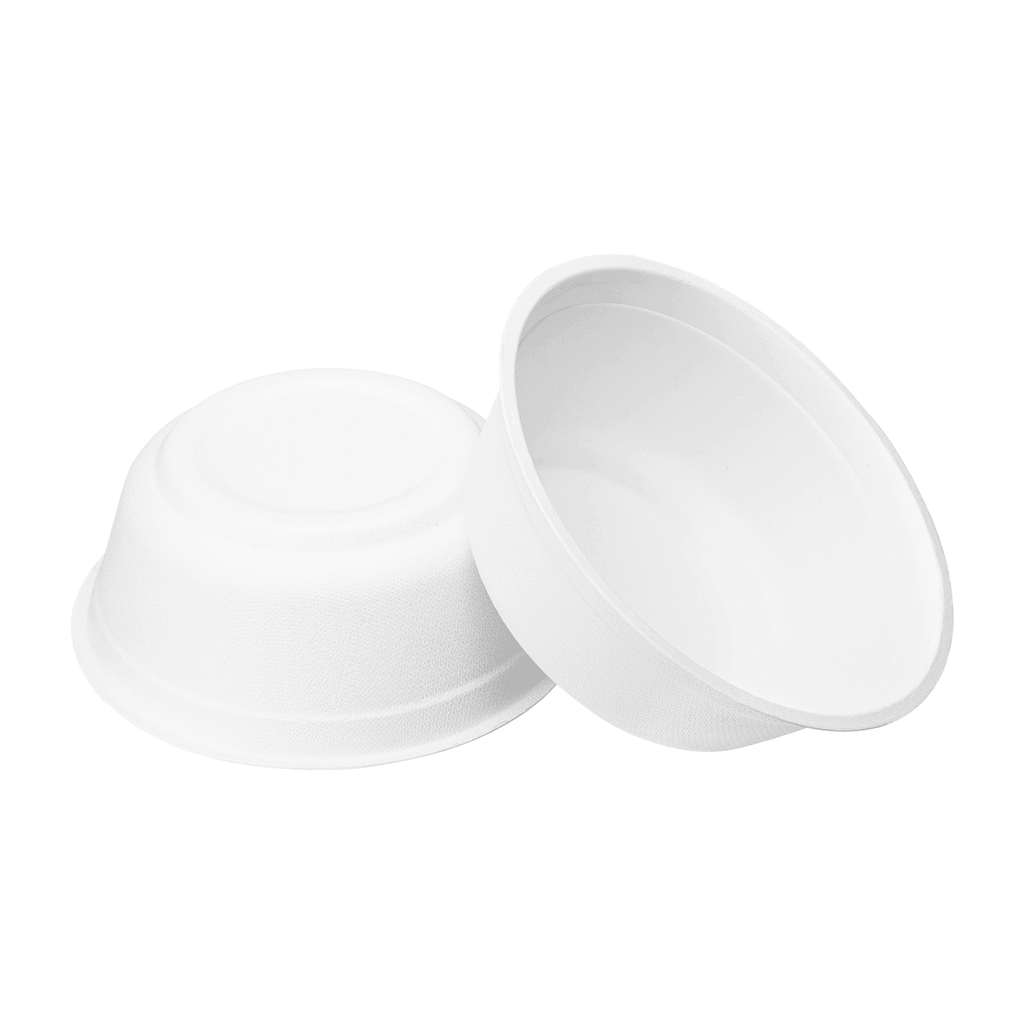 Karat Earth 32oz Compostable Bagasse Rice Bowls, White - 500 pcs