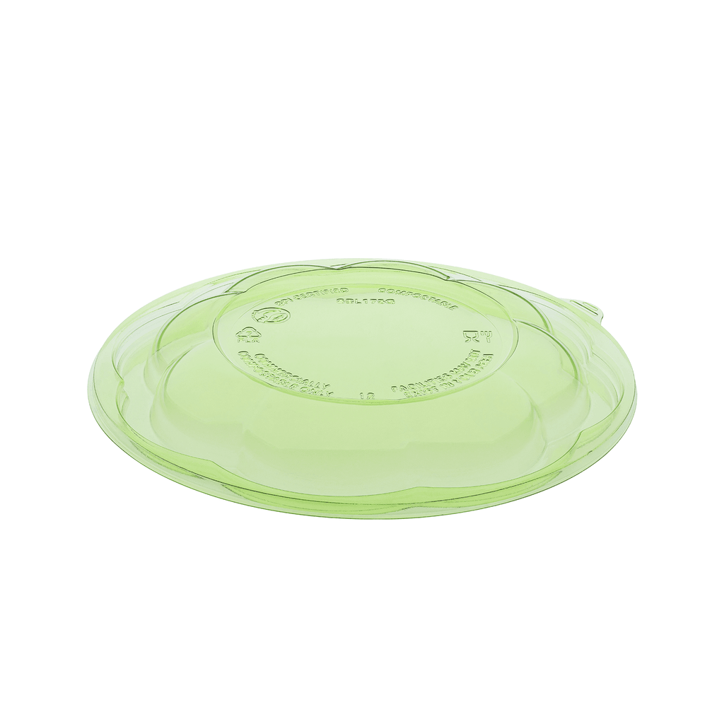 Karat Earth PLA Dome Lid for 18-48 oz. PLA Salad Container, Green - 300 pcs
