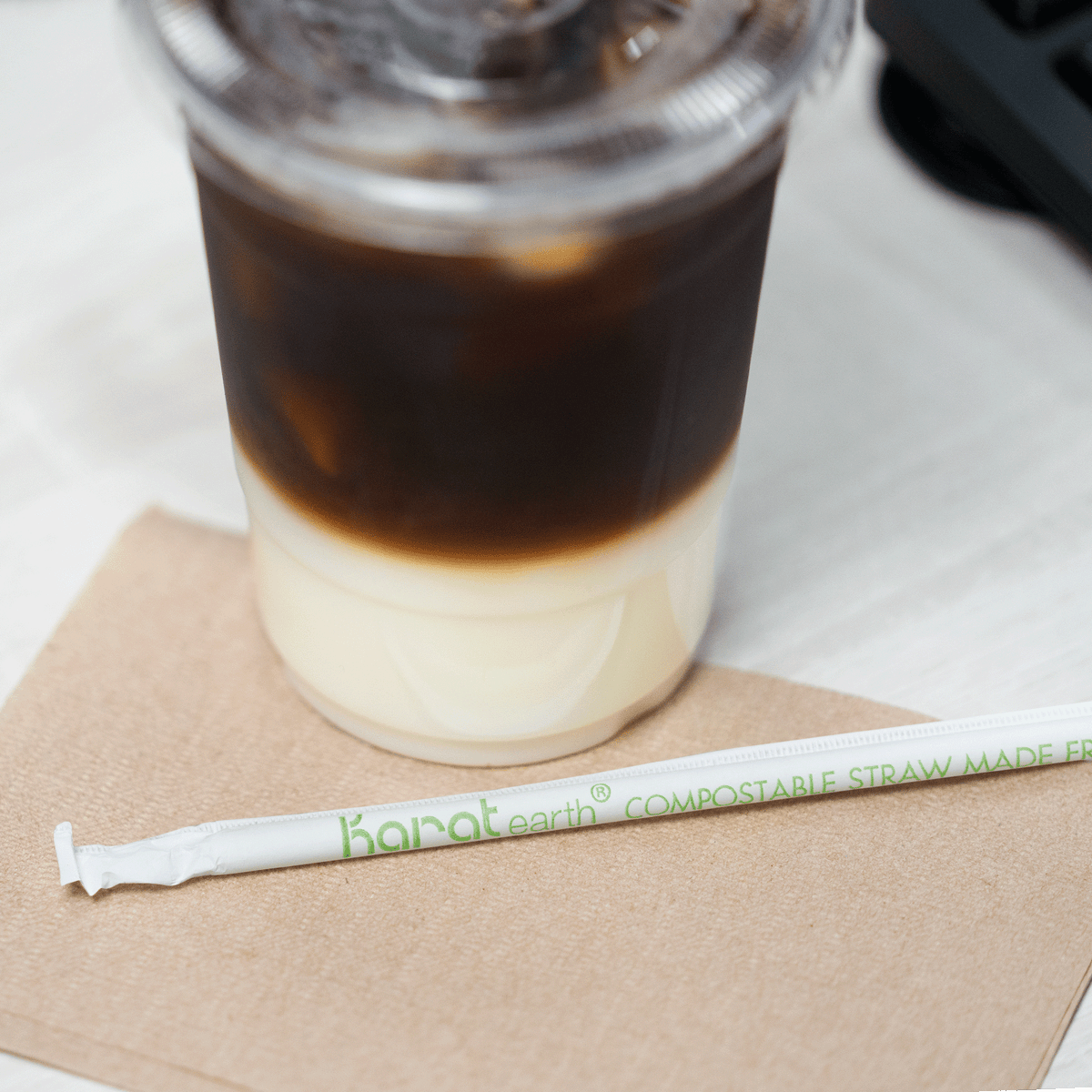 Karat Earth 7.75" PLA Jumbo Paper Wrapped Straw (5mm), White - 2,000 pcs
