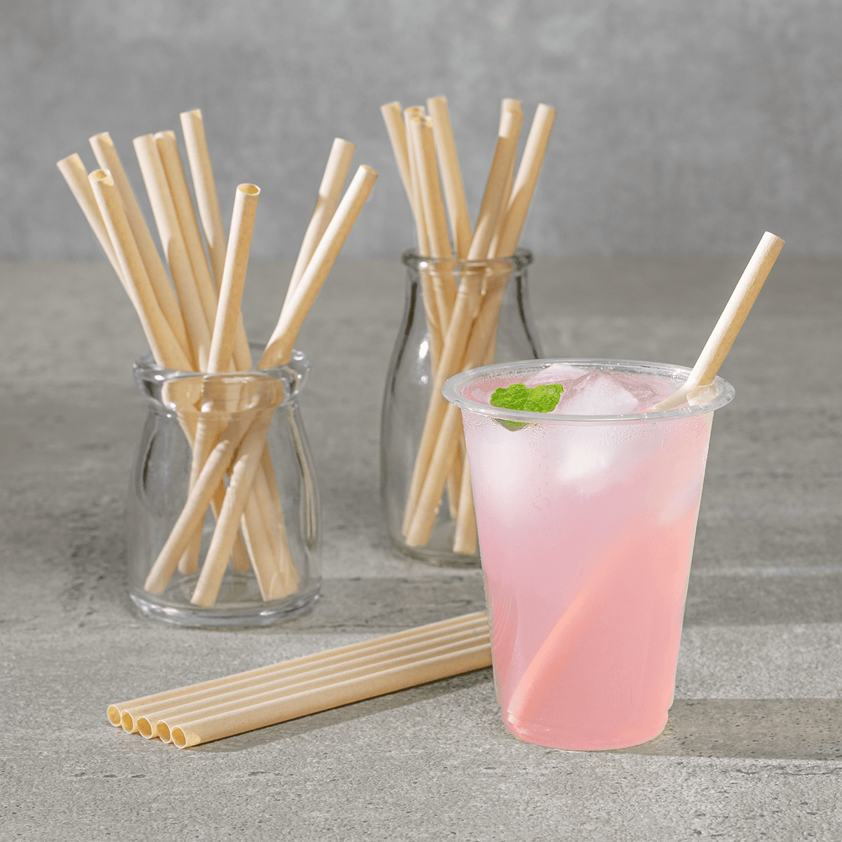 Karat Earth Bamboo Fiber Cocktail 5.5'' Straws (6mm), Natural - 7,000 pcs