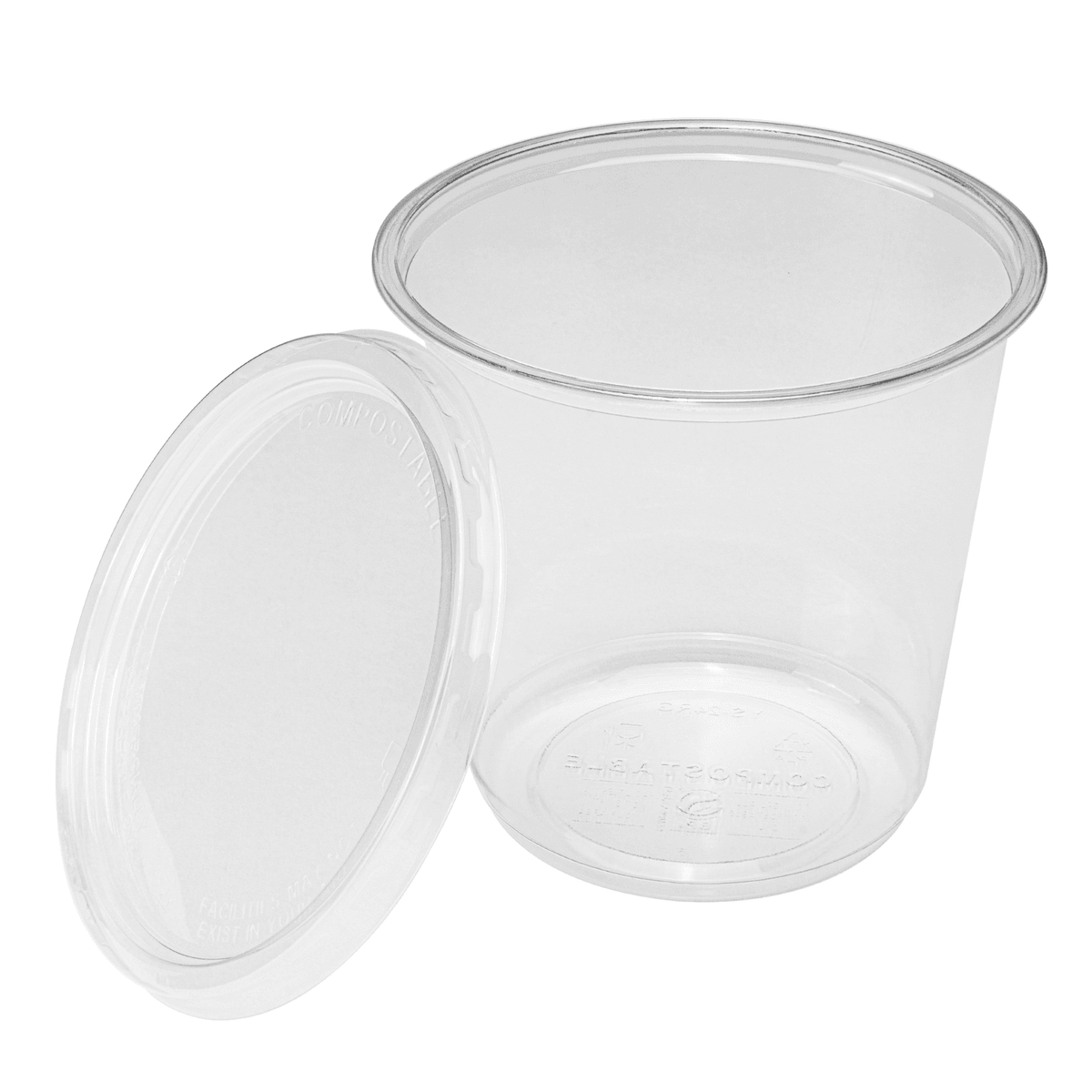 Karat Earth 24oz Eco-Friendly PLA Round Deli Container (117mm) - 500 pcs