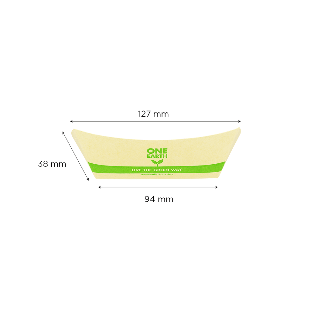 Karat Earth 1.0 lb Bamboo Natural Food Tray, Generic Print - 1,000 pcs