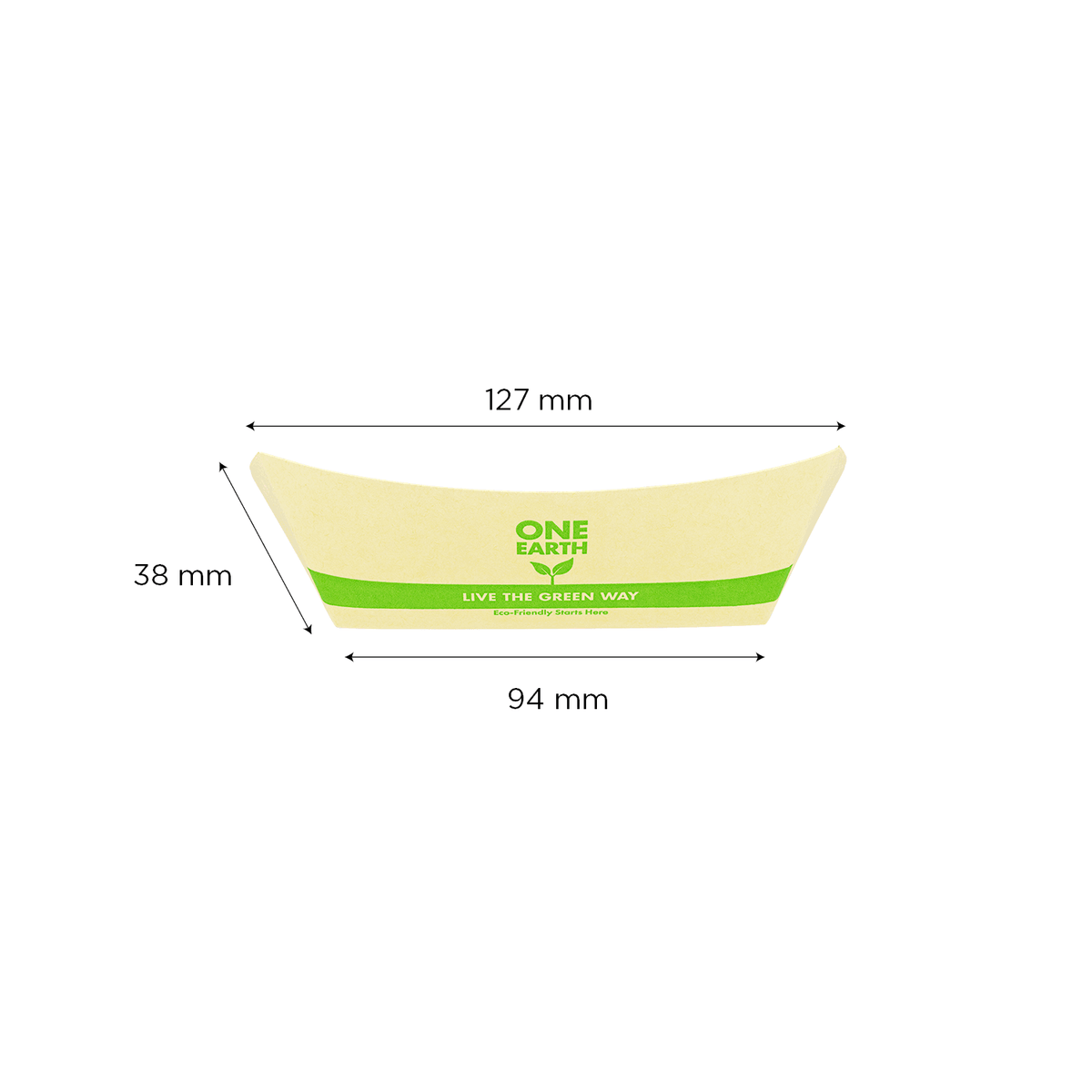 Karat Earth 1.0 lb Bamboo Natural Food Tray, Generic Print - 1,000 pcs