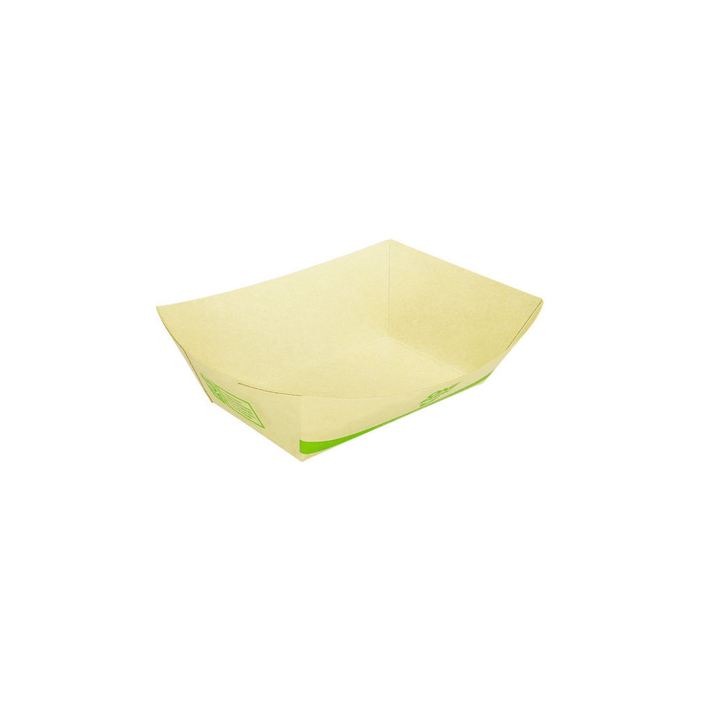 Karat Earth 1.0 lb Bamboo Natural Food Tray, Generic Print - 1,000 pcs