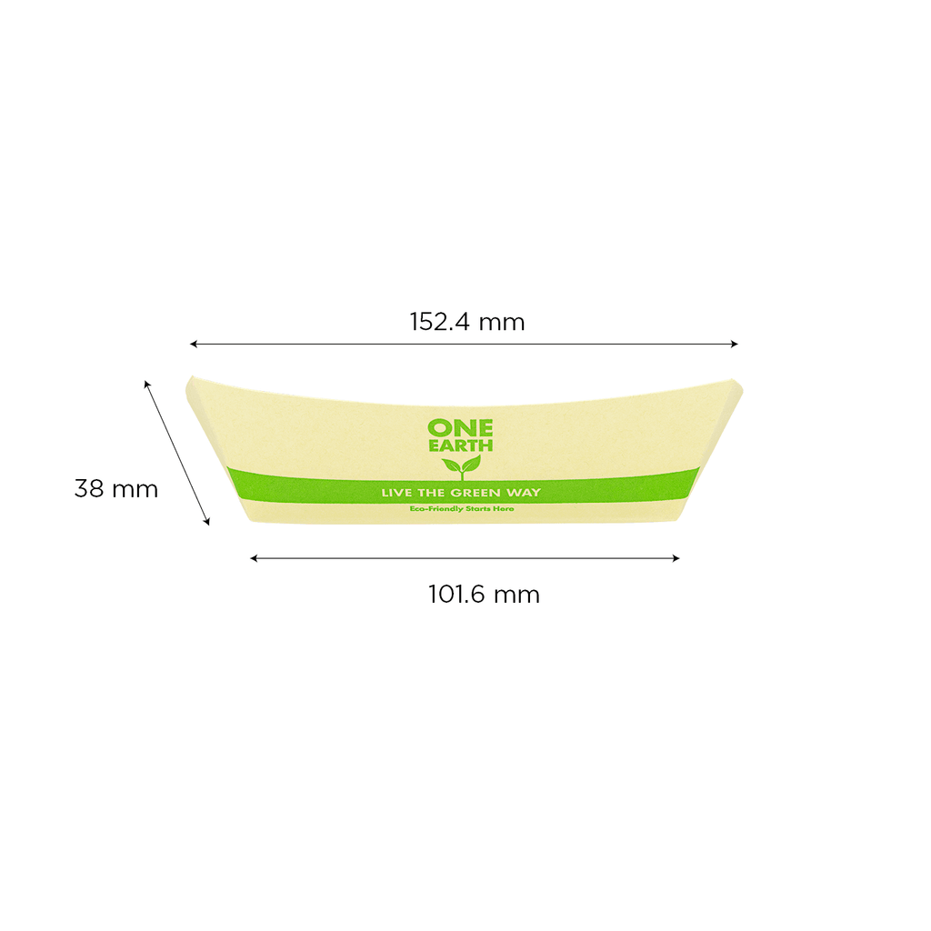 Karat Earth 2.0 lb Bamboo Natural Food Tray, Generic Print - 1,000 pcs