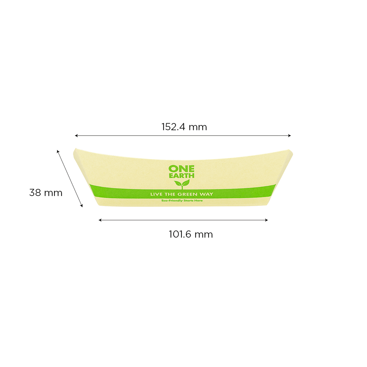 Karat Earth 2.0 lb Bamboo Natural Food Tray, Generic Print - 1,000 pcs
