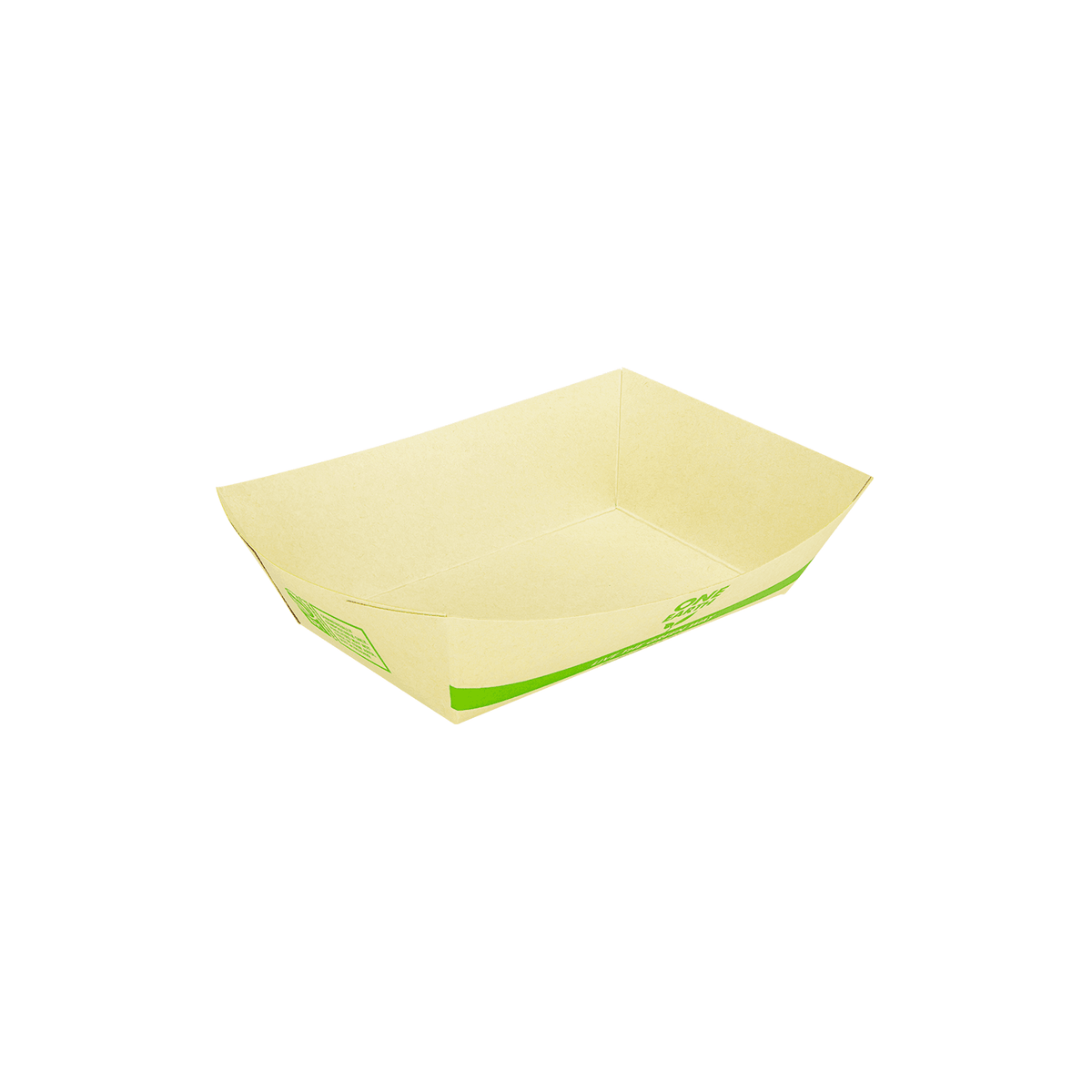 Karat Earth 2.0 lb Bamboo Natural Food Tray, Generic Print - 1,000 pcs