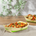 Karat Earth 2.0 lb Bamboo Natural Food Tray, Generic Print - 1,000 pcs