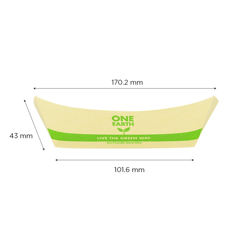 Karat Earth 2.5 lb Bamboo Natural Food Tray, Generic Print - 500 pcs