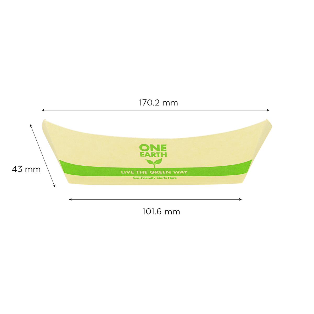 Karat Earth 2.5 lb Bamboo Natural Food Tray, Generic Print - 500 pcs