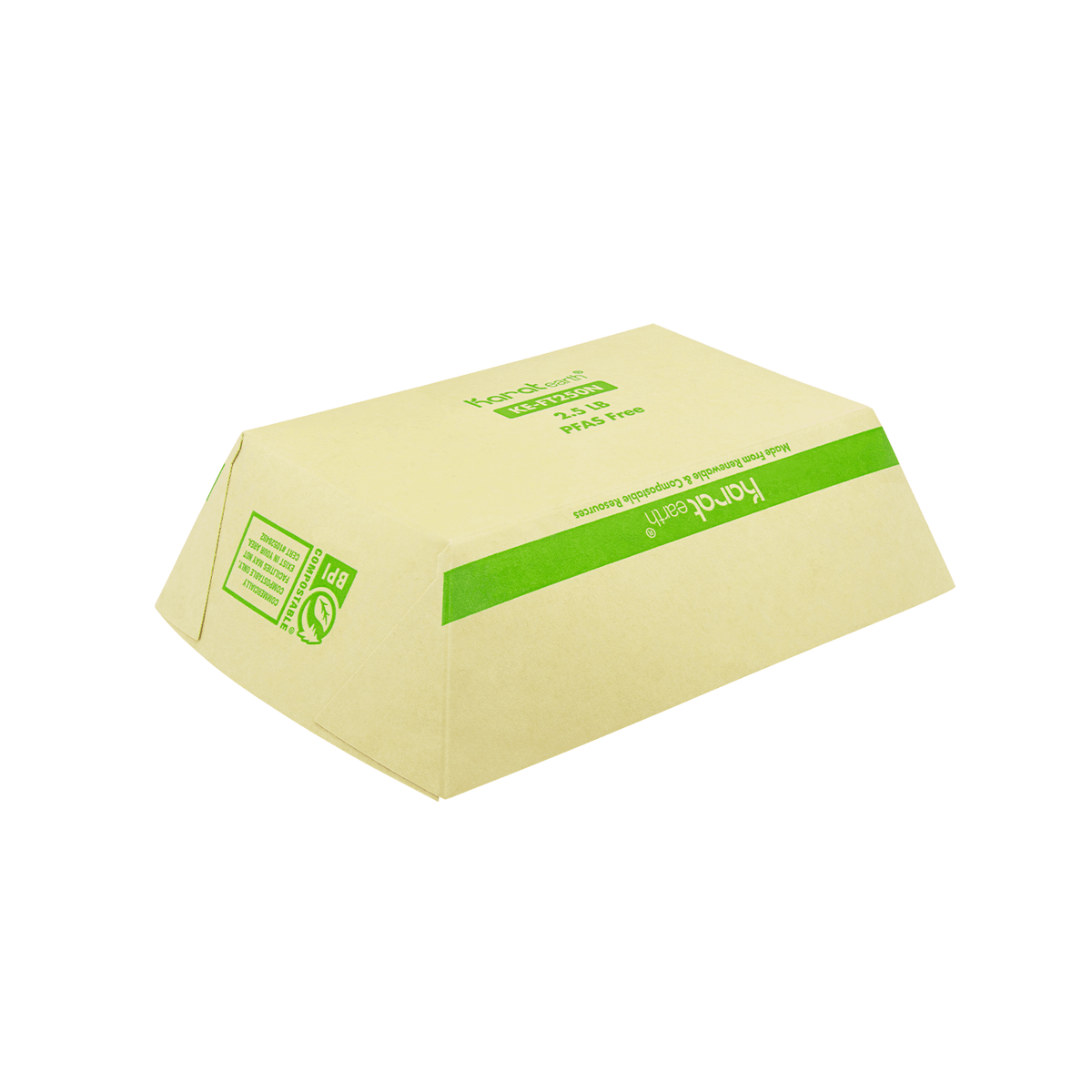 Karat Earth 2.5 lb Bamboo Natural Food Tray, Generic Print - 500 pcs
