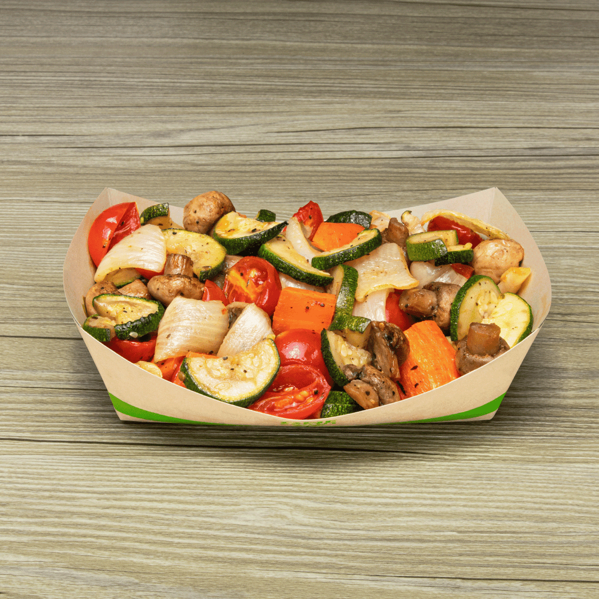 Karat Earth 2.5 lb Bamboo Natural Food Tray, Generic Print - 500 pcs