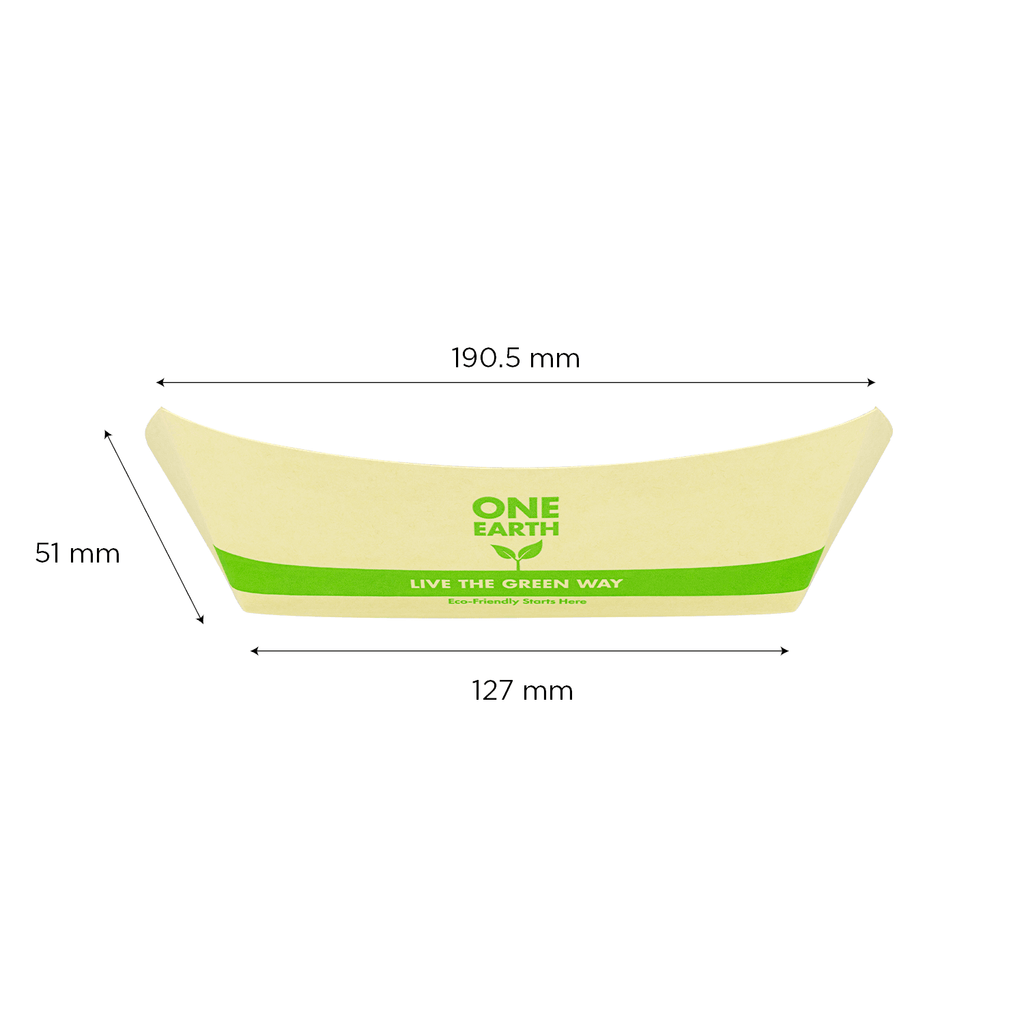 Karat Earth 3.0 lb Bamboo Natural Food Tray, Generic Print - 500 pcs