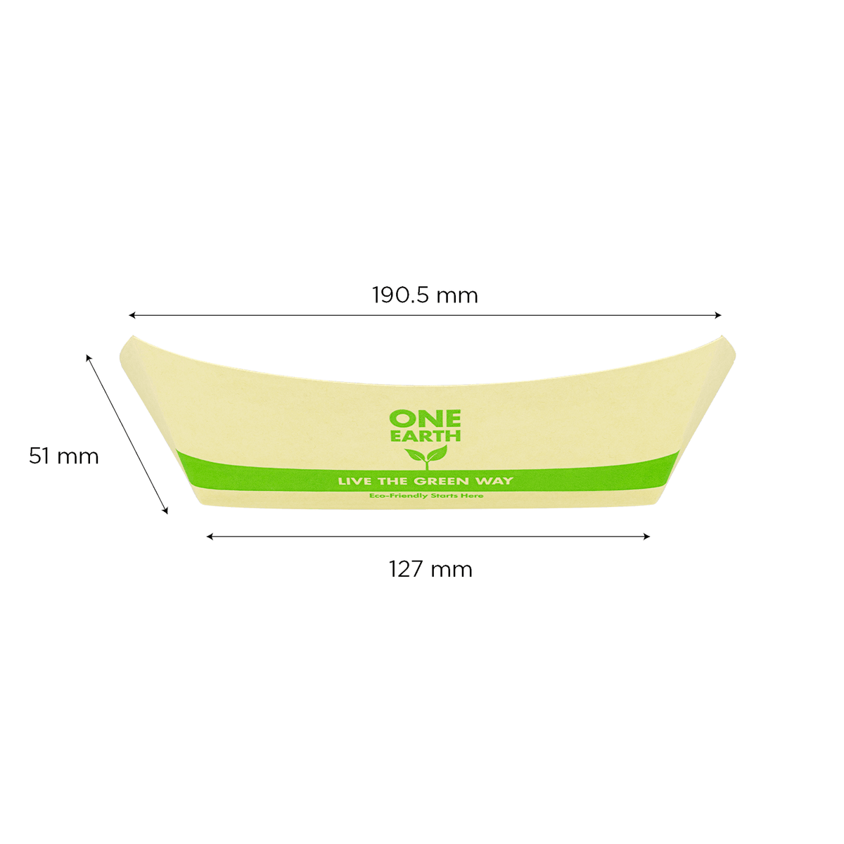 Karat Earth 3.0 lb Bamboo Natural Food Tray, Generic Print - 500 pcs