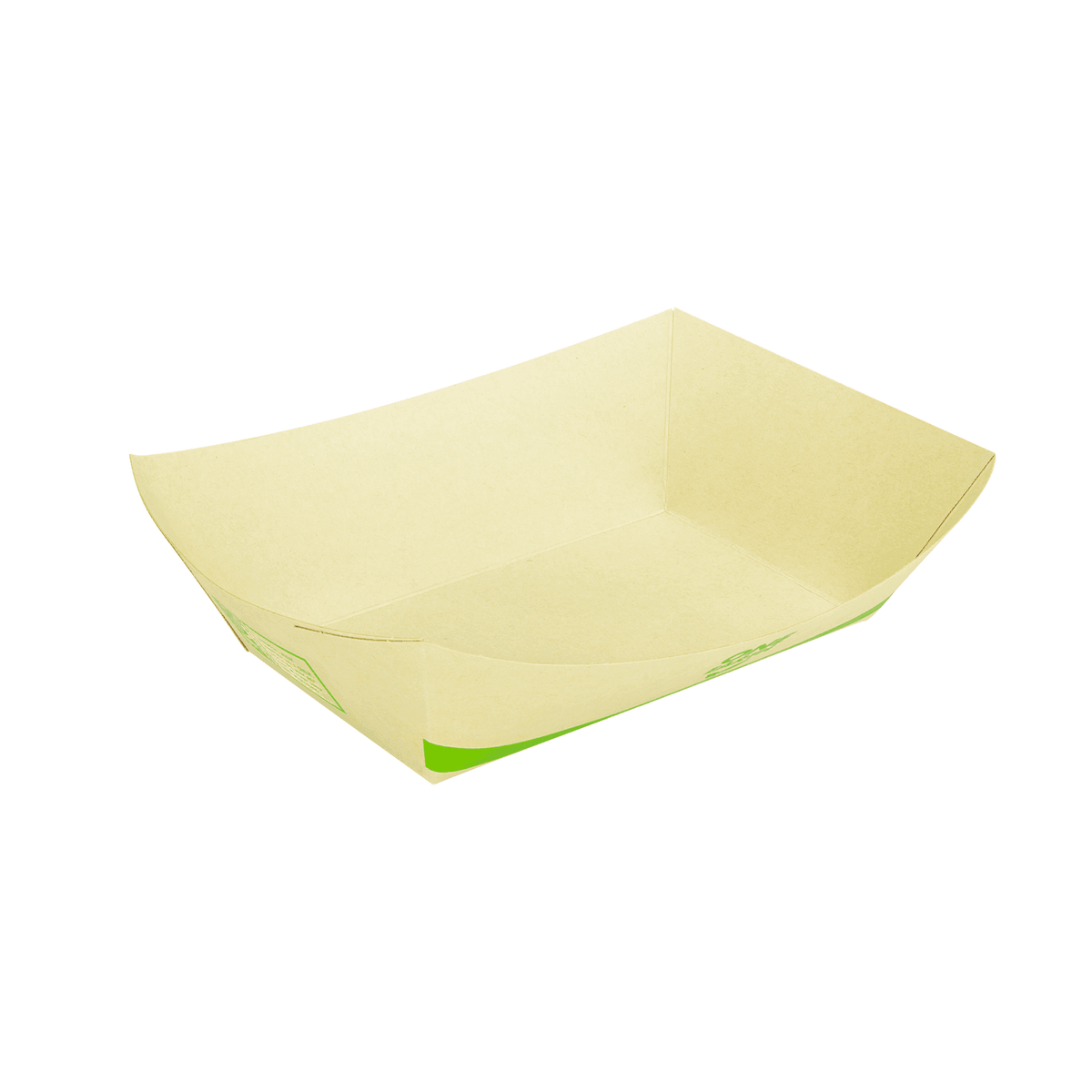 Karat Earth 3.0 lb Bamboo Natural Food Tray, Generic Print - 500 pcs