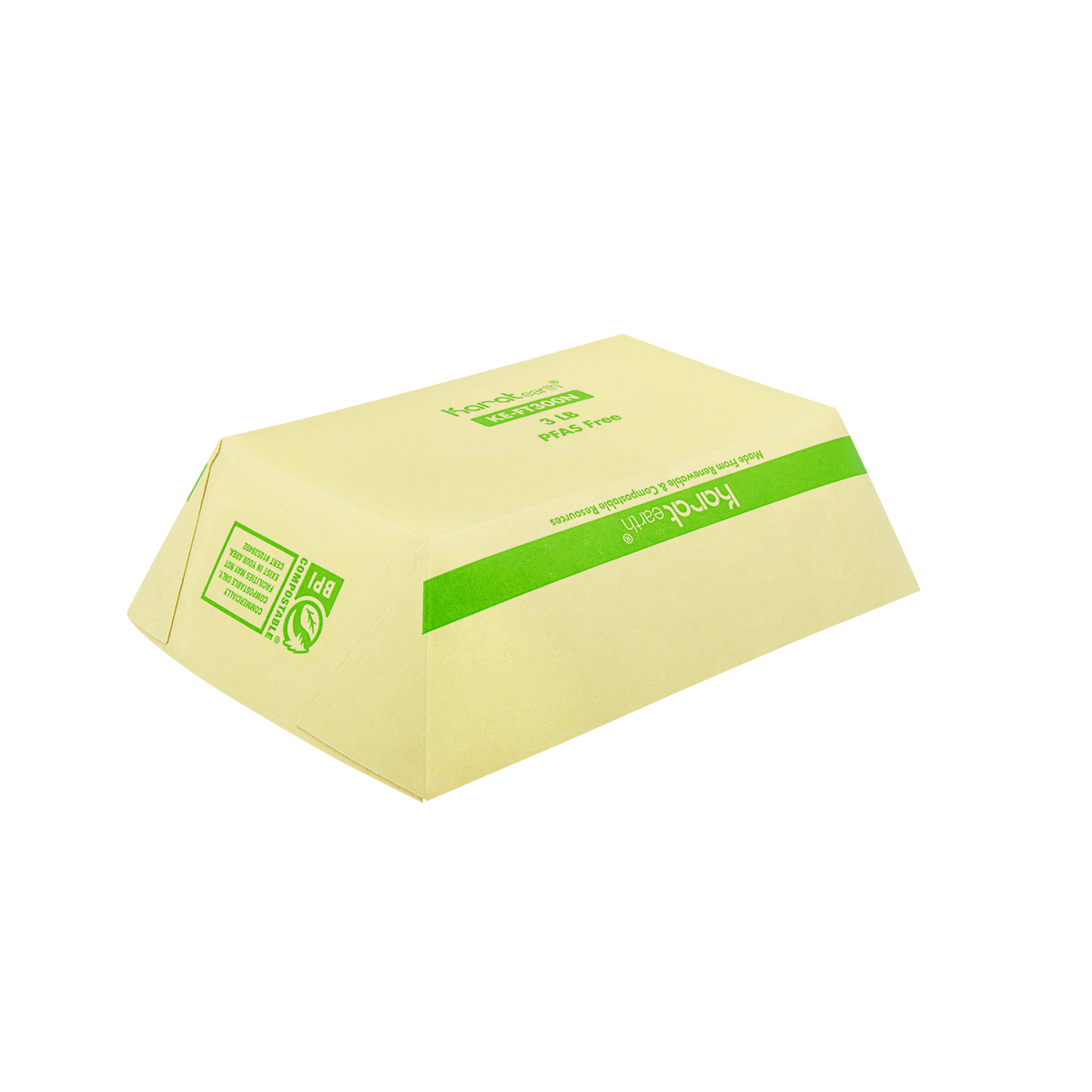 Karat Earth 3.0 lb Bamboo Natural Food Tray, Generic Print - 500 pcs