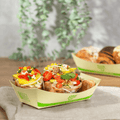 Karat Earth 3.0 lb Bamboo Natural Food Tray, Generic Print - 500 pcs