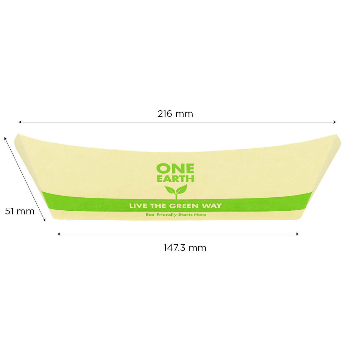 Karat Earth 5.0 lb Bamboo Natural Food Tray, Generic Print - 500 pcs