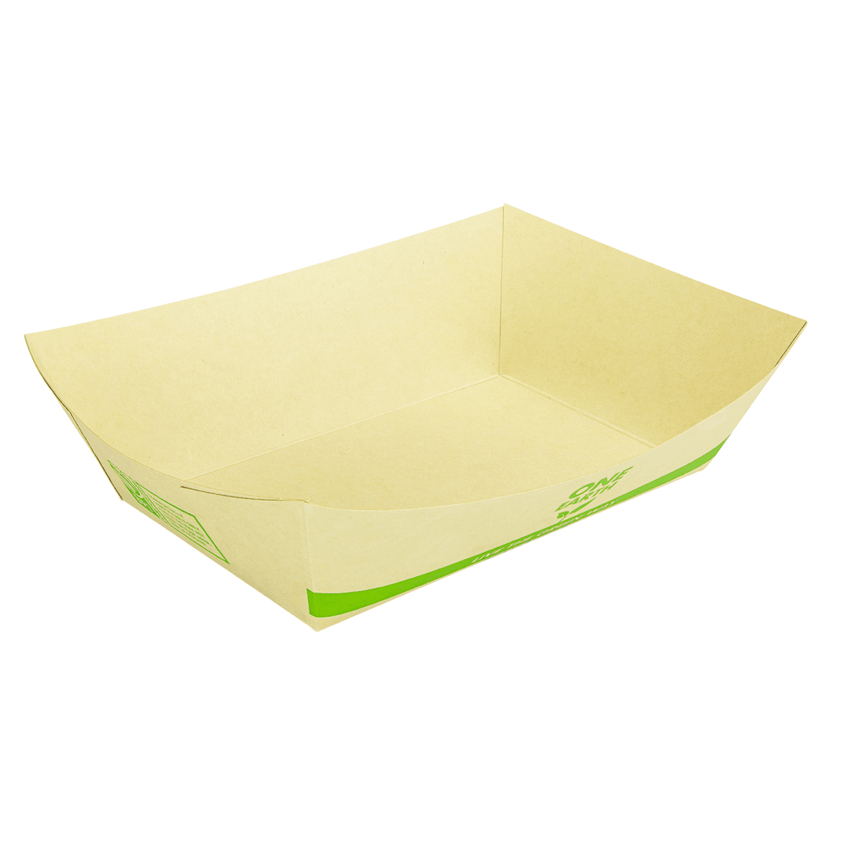 Karat Earth 5.0 lb Bamboo Natural Food Tray, Generic Print - 500 pcs