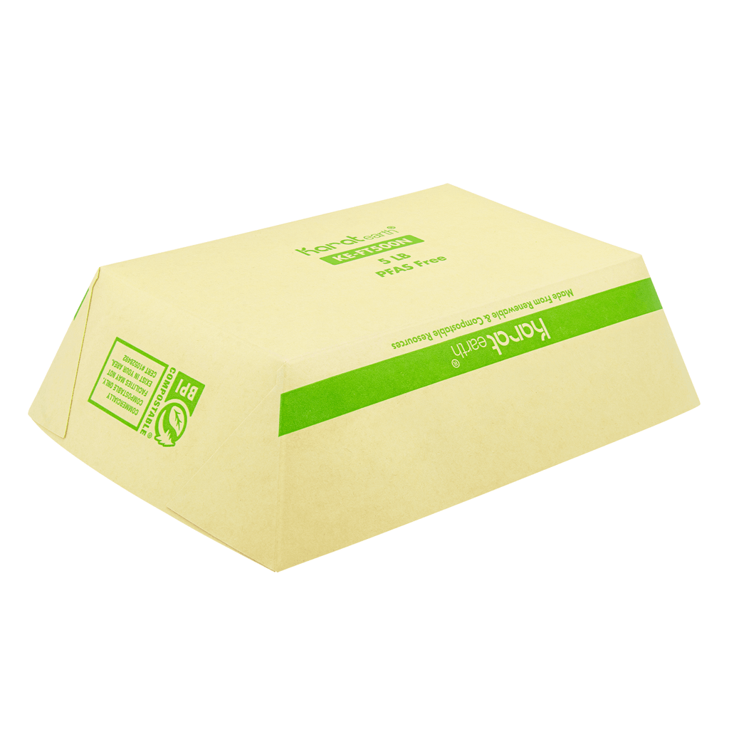 Karat Earth 5.0 lb Bamboo Natural Food Tray, Generic Print - 500 pcs