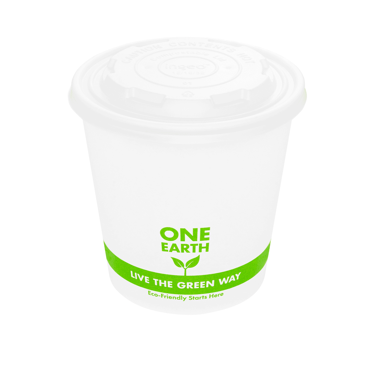Karat Earth 24oz Eco-Friendly Gourmet Paper Food Container (114.6mm), Generic Print - 500 pcs