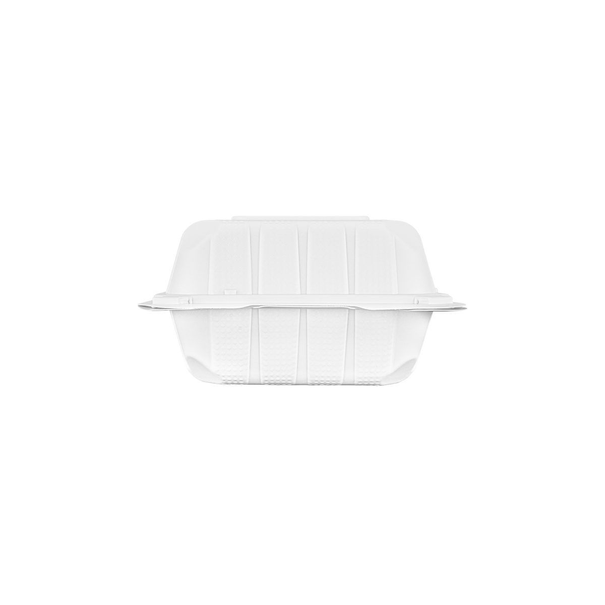 Karat Earth 6" x 6" Mineral Filled PP Hinged Container, White - 400 pcs