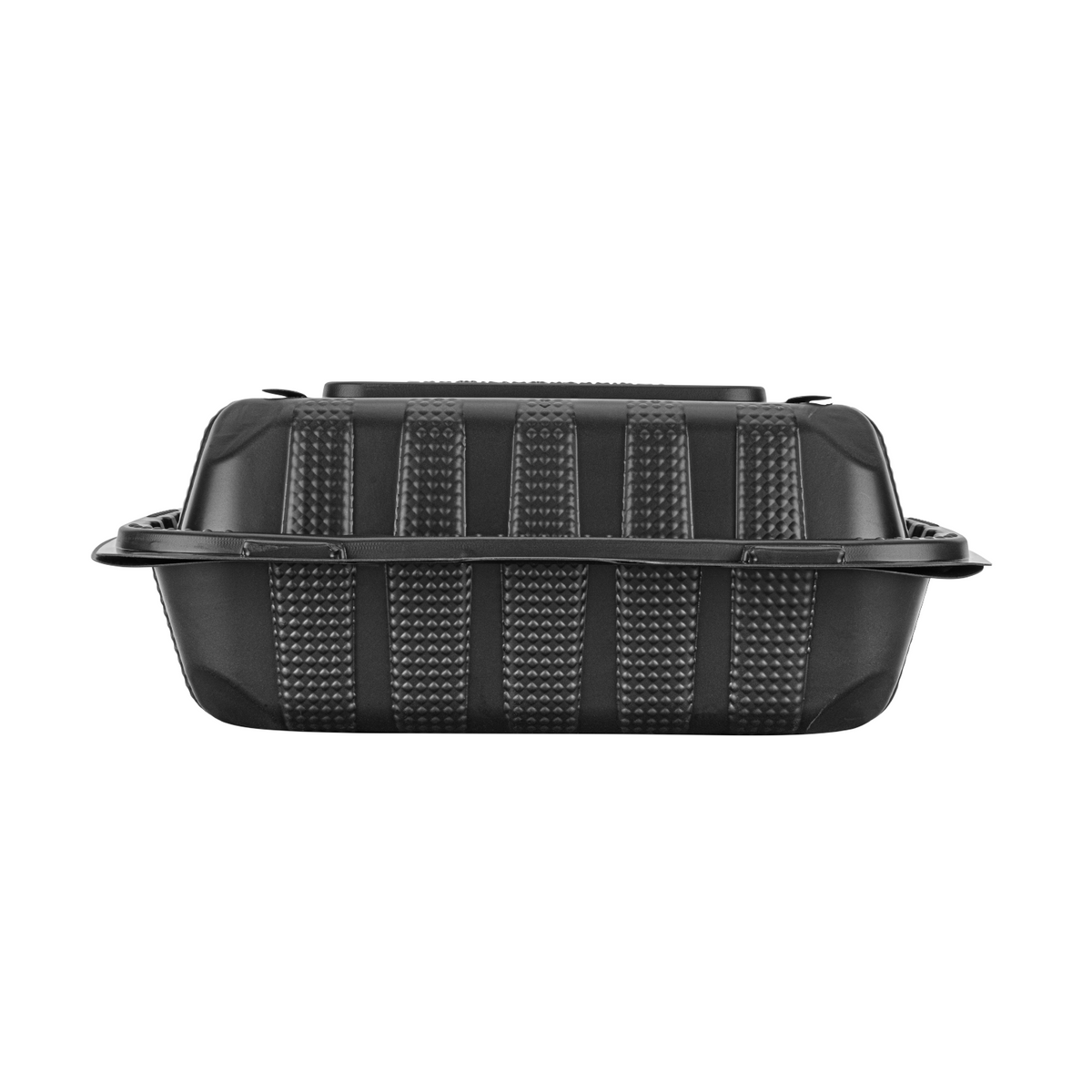 Karat Earth 8" x 8" Mineral Filled PP Hinged Container, Black - 200 pcs