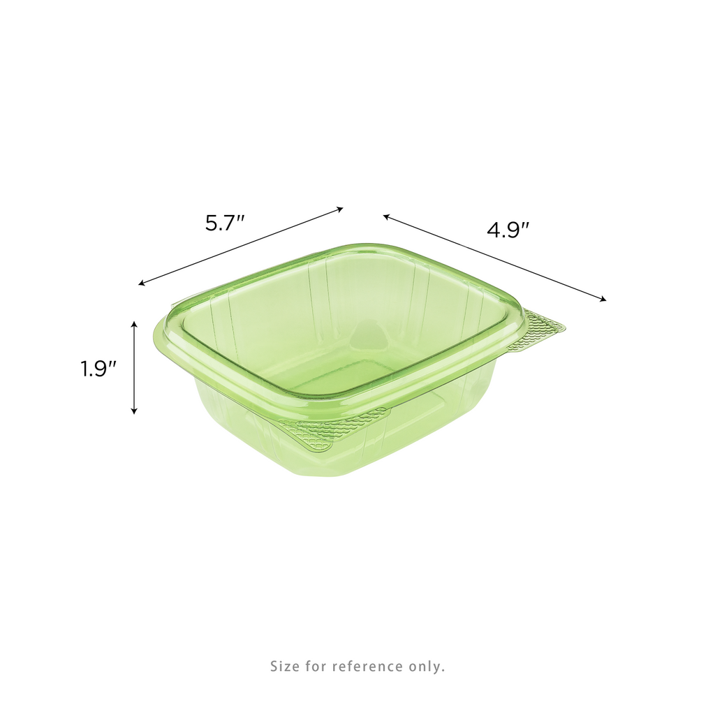 Karat Earth 12oz PLA Hinged Deli Container, Green - 200 pcs