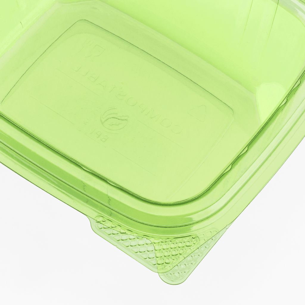Karat Earth 12oz PLA Hinged Deli Container, Green - 200 pcs