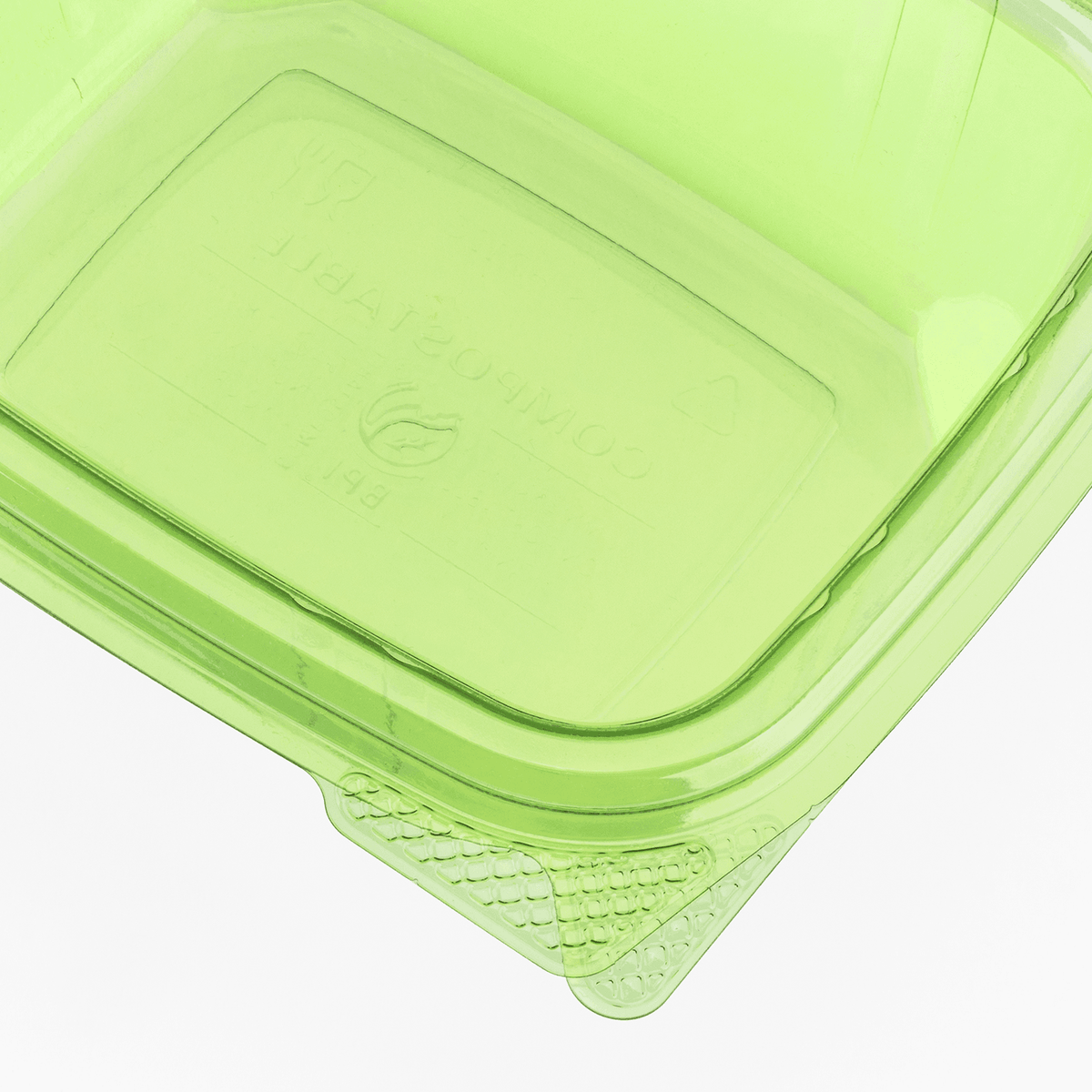 Karat Earth 12oz PLA Hinged Deli Container, Green - 200 pcs
