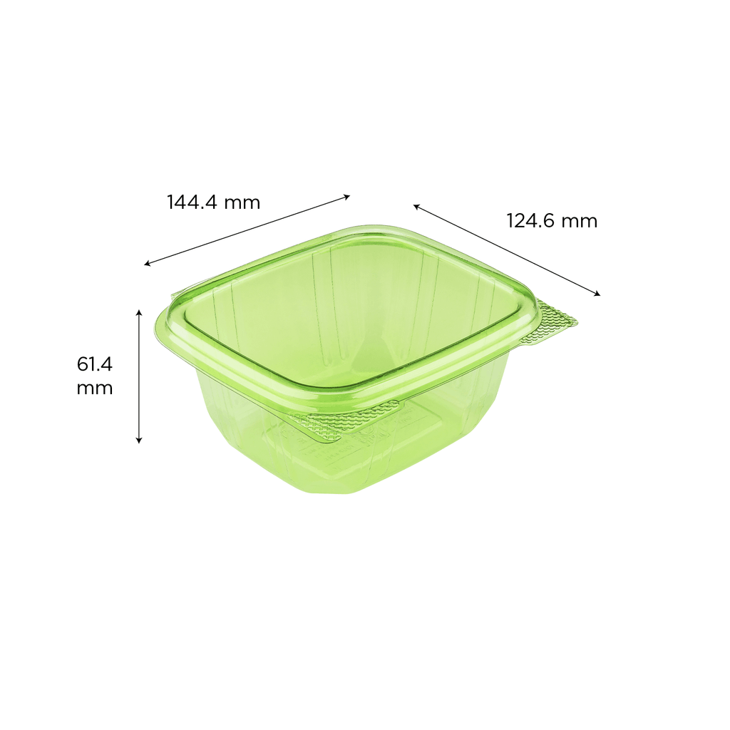Karat Earth 16oz PLA Hinged Deli Container, Green - 200 pcs