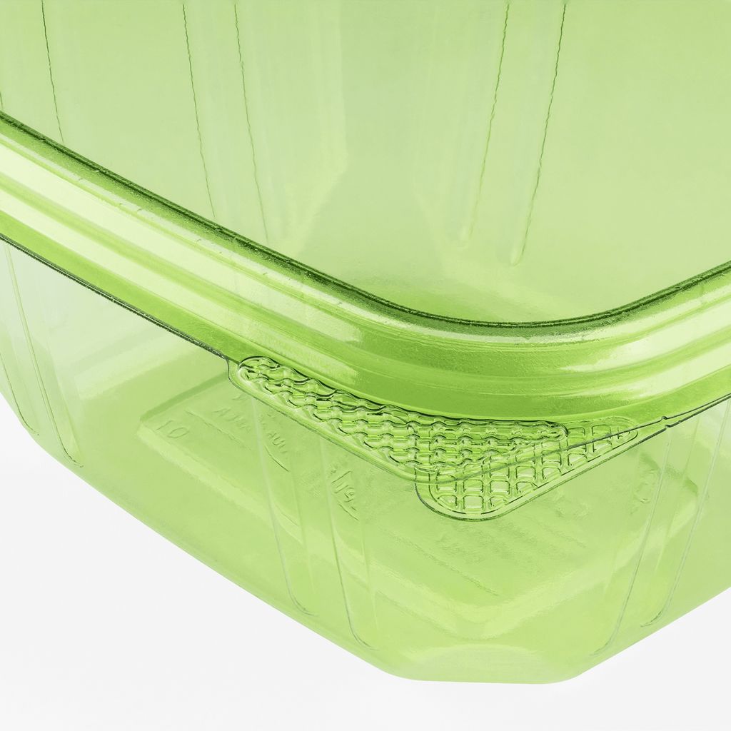 Karat Earth 16oz PLA Hinged Deli Container, Green - 200 pcs