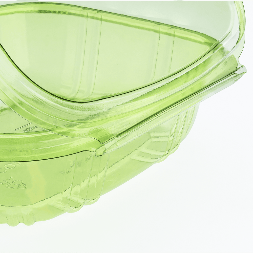 Karat Earth 24oz PLA Hinged Deli Container, Green - 200 pcs