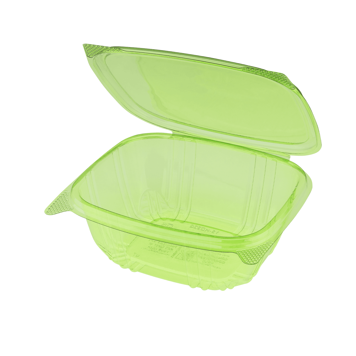 Karat Earth 32oz PLA Hinged Deli Container, Green - 200 pcs