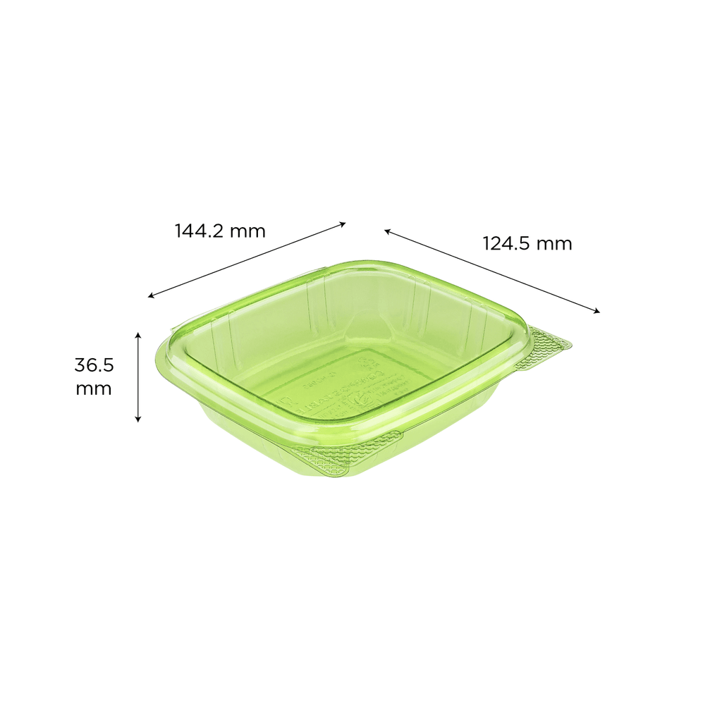 Karat Earth 8oz PLA Hinged Deli Container, Green - 200 pcs