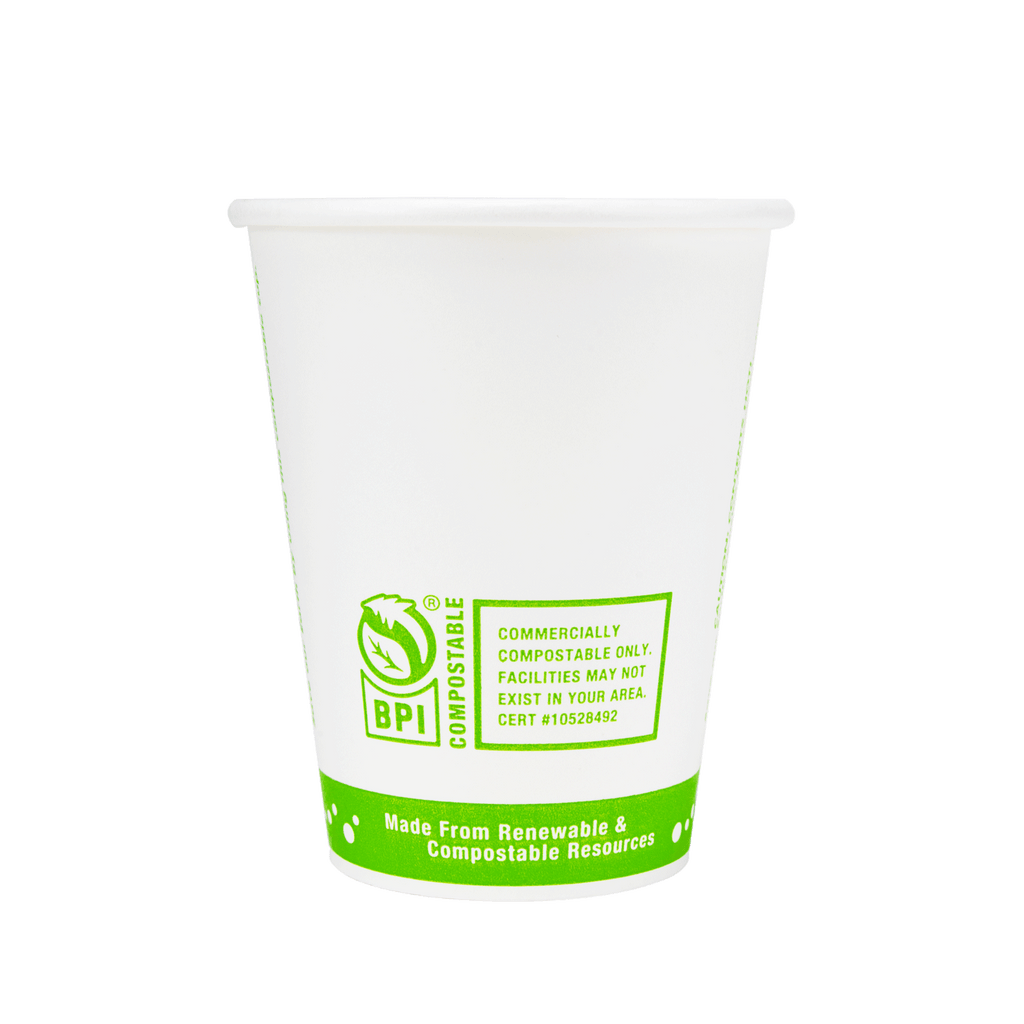 Karat Earth 8oz Eco-Friendly Paper Hot Cups (80mm) - Generic Print - 1,000 pcs