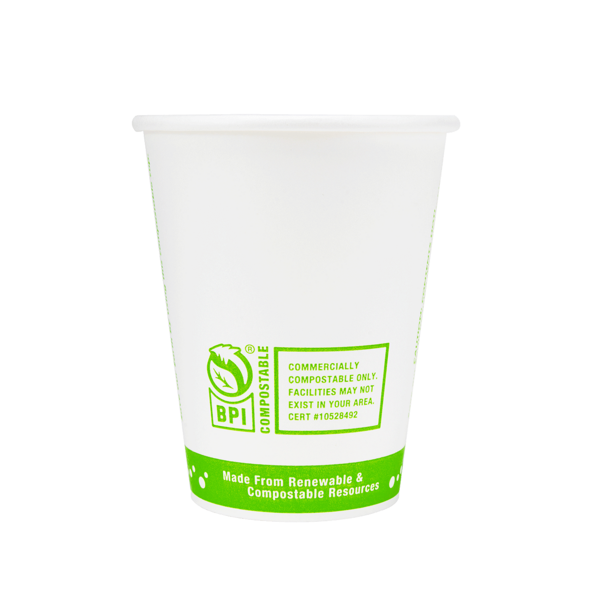 Karat Earth 8oz Eco-Friendly Paper Hot Cups (80mm) - Generic Print - 1,000 pcs