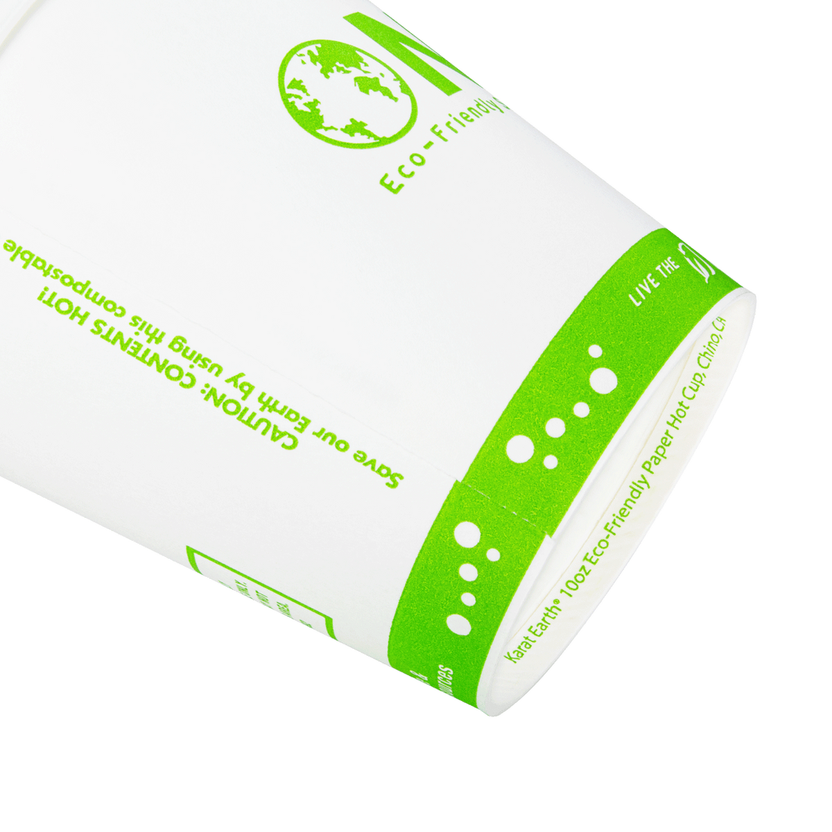 Karat Earth 10oz Eco-Friendly Paper Hot Cups (90mm), Generic Print - 1,000 pcs
