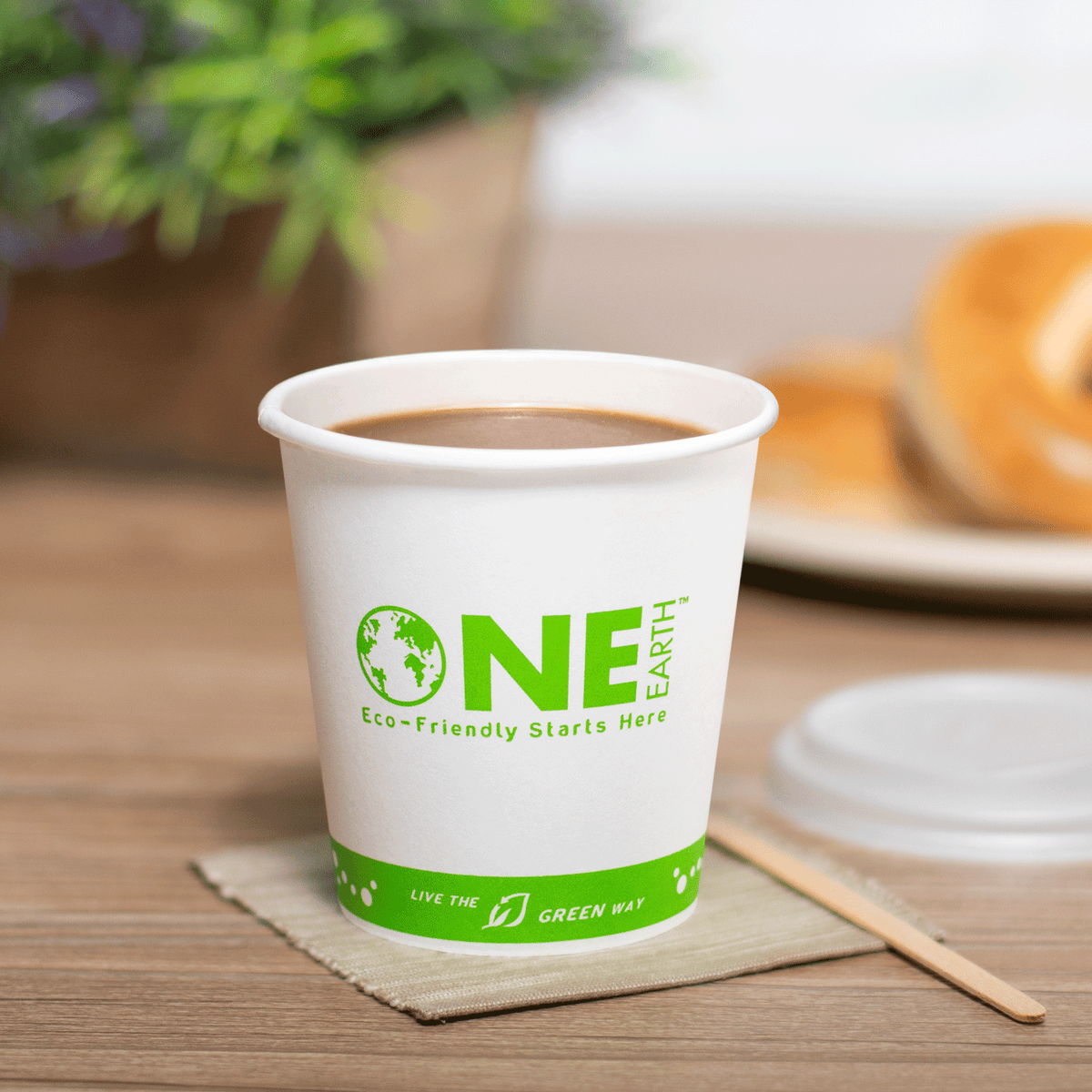 Karat Earth 10oz Eco-Friendly Paper Hot Cups (90mm), Generic Print - 1,000 pcs